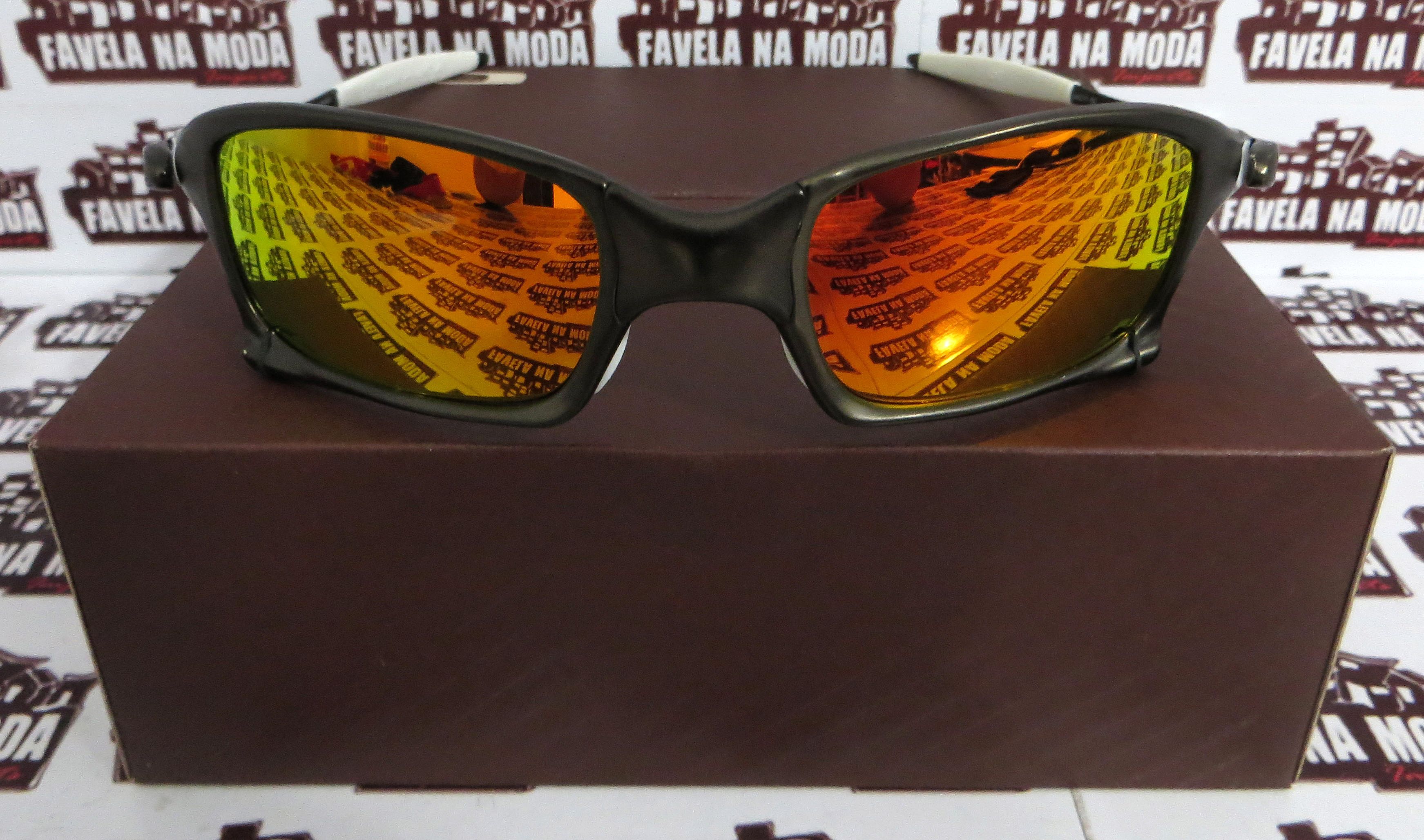 Oculos oakley juliet squared xmetal ice thug doble x vermelha