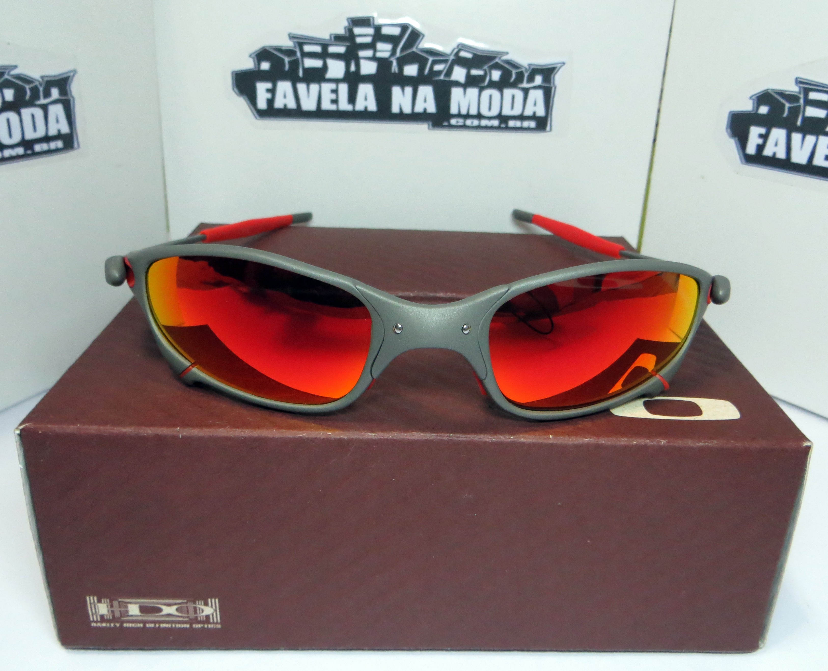 Oculos Oakley Juliet Xmetal Vermelha Double X Mandrake no Shoptime